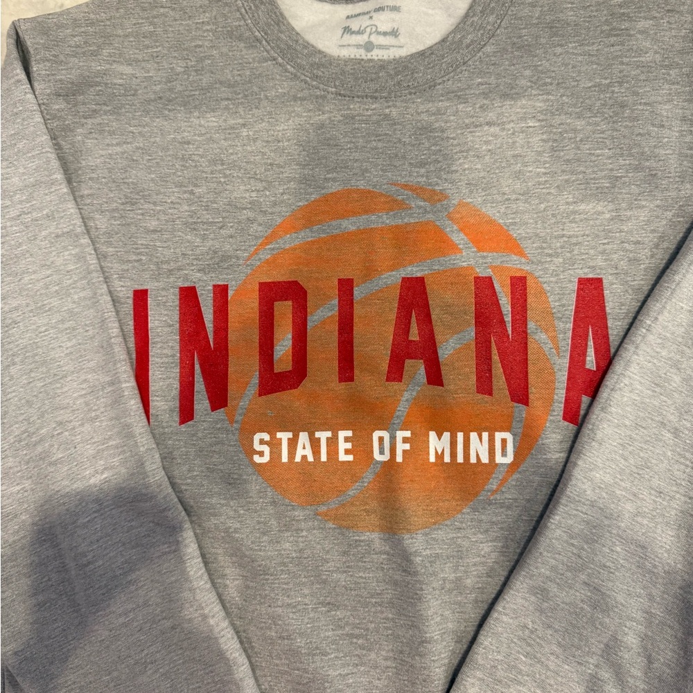 Brand New- Gameday Couture- Indiana State of Mind Crewneck Sweatshirt